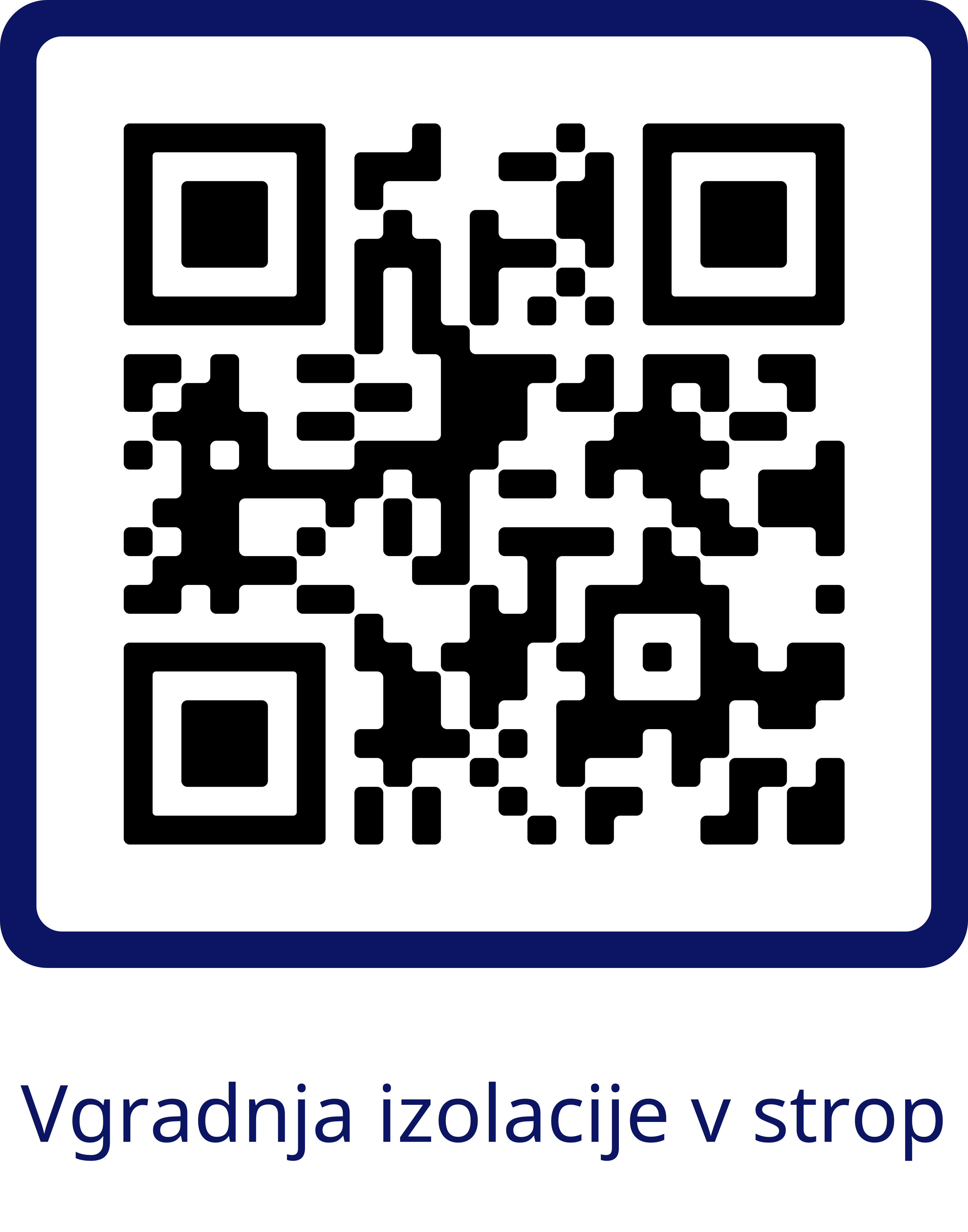 QR Koda: Vgradnja izolacije v strop